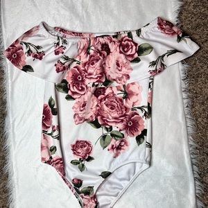 women floral bodysuit